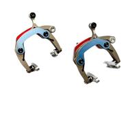 NADCFN Freno de Tambor de Banda Trasera Freno de Bicicleta Plegable, Pinza de Freno en V Compatible con Pinza de Freno de llanta de Bicicleta Brompton Kit de Freno de Rodillo Trasero(Red 2 pcs)
