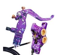 NADCFN Kit de Freno de Disco hidráulico para Bicicleta de FV4-L, con rotores de 180mm, Pinzas de presión de Aceite de 4 pistones de Aluminio, Palanca Radial(FV4-L-PB R 165cm)