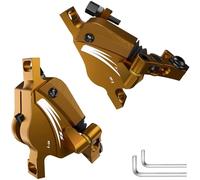 NADCFN Línea de tracción XT7 MTB, Freno de Disco hidráulico, línea de Bicicleta, Pinzas de presión de Aceite, Freno de Bicicleta de montaña(XT-7-Yellow)