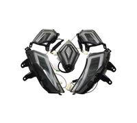 NADCFN Luces traseras para moto Compatible con TMAX530 2012 2013 2014 2015 2016 indicadores de señal de giro luz de freno trasero delantero Trasera Para Motocicleta(A set)