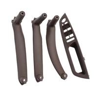 NADCFN Manilla Tirador Lateral Juego de 4 piezas de cubiertas para reposabrazos de puerta interior de coche, embellecedores para BMW X5, X6, E70, E71, E72 (2007-2014)(RHD Moka Set)
