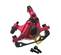 NADCFN Pinza de Freno de Disco mecánico HB100, Kit de Pinza de Freno de 2 pistones, Bicicleta hidráulica Trasera y Delantera para Bicicleta de montaña(Red Front)