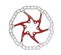 NADCFN Rotor de Freno de Bicicleta 160MM 180MM Ultraligero de Acero Inoxidable Disco de Freno de Seis Pines Disco de disipación de Calor Piezas MTB(160MM Red)