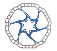 NADCFN Rotor de Freno de Bicicleta 160MM 180MM Ultraligero de Acero Inoxidable Disco de Freno de Seis Pines Disco de disipación de Calor Piezas MTB(160MM Blue)