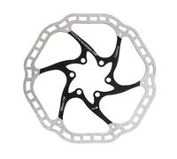 NADCFN Rotor de Freno de Bicicleta 160MM 180MM Ultraligero de Acero Inoxidable Disco de Freno de Seis Pines Disco de disipación de Calor Piezas MTB(160MM Black)