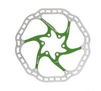 NADCFN Rotor de Freno de Bicicleta 160MM 180MM Ultraligero de Acero Inoxidable Disco de Freno de Seis Pines Disco de disipación de Calor Piezas MTB(160MM Green)