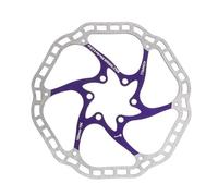 NADCFN Rotor de Freno de Bicicleta 160MM 180MM Ultraligero de Acero Inoxidable Disco de Freno de Seis Pines Disco de disipación de Calor Piezas MTB(180MM Purple)