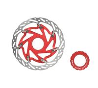 NADCFN Rotor de Freno de Disco de Bicicleta 140mm 160mm rotores flotantes de Bicicleta Disco de enfriamiento rápido disipación de Calor MTB(Center Lock 160-Red)