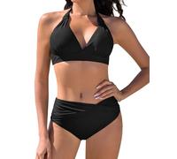 Nadeer Bikinis Mujer Push Up Cuello en V Traje de Baño de Dos Piezas Sexy Halter Conjunto de Bikini Ropa de Playa Verano Piscina Bikini Set