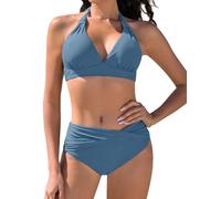 Nadeer Bikinis Mujer Push Up Cuello en V Traje de Baño de Dos Piezas Sexy Halter Conjunto de Bikini Ropa de Playa Verano Piscina Bikini Set