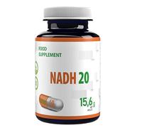 NADH 20mg 60 Cápsulas Veganas, Probado en Laboratorio, suplemento de alta resistencia, sin gluten sin OGM
