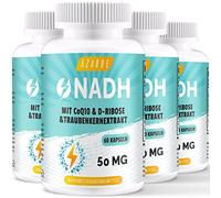 NADH 50 mg, Fórmula Avanzada con CoQ10, Vegano, Alta Potencia, Mejora la Energía Celular, Producción de ATP, Apoyo Antioxidante, 240 Cápsulas