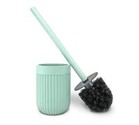 Nadi Collection | Escobilla de baño-WC-Inodoro | Resina | Verde Menta Mate | Serie Urban | Cepillo Negro Desmontable | 9.4cm ∅ x 35.5 cm Alto (Menta)