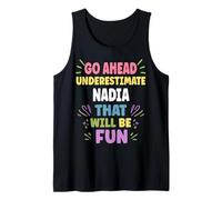 Nadia Personalized Women's Gift Custom Nadia Camiseta sin Mangas