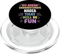 Nadia Personalized Women's Gift Custom Nadia PopSockets PopGrip para MagSafe