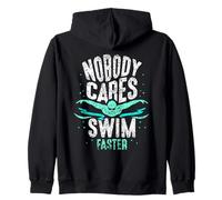 Nadie Cares Swim Faster Team Motivación Lindo Sudadera con Capucha