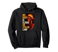 Nadie es Ilegal en el diseño de Tierras robadas Sudadera con Capucha