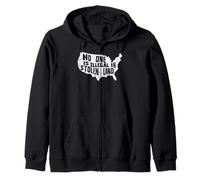 Nadie es Ilegal en Tierras robadas Mapa de Estados Unidos Inmigrante Hombres Mujeres Niños Sudadera con Capucha