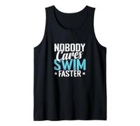 Nadie le Importa Nadar más rápido Divertido Nadador Camiseta sin Mangas