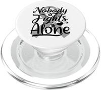 Nadie Lucha contra el cáncer Solo Apoyo a la concienciación Hombres Mujeres Niños PopSockets PopGrip para MagSafe