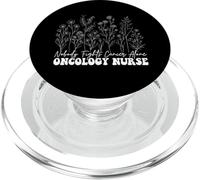 Nadie Lucha contra el cáncer Solo Escuadrón de Enfermeras de oncología Floral PopSockets PopGrip para MagSafe