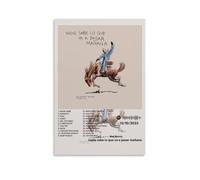 Nadie Sabe Lo Que Va A Pasar Mañana de Bad BunnyPainting Art Poster Lienzo Arte Decoración de Pared Hogar Dormitorio Estética Pintor Living Deco Pintura de pared Fuerte Decorado Habitación Sin Marco