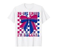 Nadie Sabe Que Soy Bisexual, Divertida, bi, con Bandera del Orgullo, Chica LGBTQ Camiseta