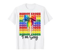Nadie Sabe Que Soy el Orgullo Gay Arco Iris Bandera LGBTQ Coqueta Arco Iris Arco Iris Camiseta