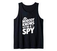 Nadie Sabe Que Soy un espía Agente Secreto Divertido Humor Camiseta sin Mangas