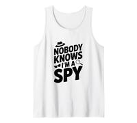 Nadie Sabe Que Soy un espía Agente Secreto Divertido Humor Camiseta sin Mangas