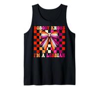 Nadie sabe que soy una chica LGBTQ divertida bandera del orgullo lesbiana Camiseta sin Mangas