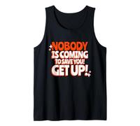 Nadie vendrá a salvarte Get Up Fighter Declaración Camiseta sin Mangas
