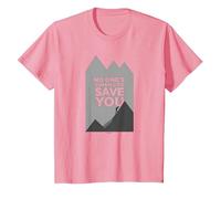 Nadie Viene a salvarte alpinista Motivacional Camiseta, Niños, Rosado, 2 años