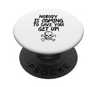 ¡Nadie Viene a salvarte! ¡Levántate! (Declaración del Luchador) PopSockets PopGrip Adhesivo