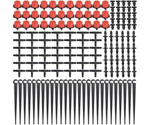 Nadinsta 145 piezas Kit Riego por Goteo con Boquillas y Gotero Automático Ajustables, Automático Rociadores para Jardín, Micro Riego Sistema Automático para Maceta, Huerto, Terraza