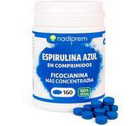 Nadiprem Espirulina Azul en Comprimidos (160 pastillas) de Ficocianina Alta Concentración - Antioxidante Natural Vegano DETOX