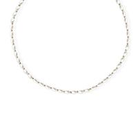 NADIR Liujo LJ2844 - Collar de mujer con perlas de acero plateado, Medium1, Acero inoxidable, 1
