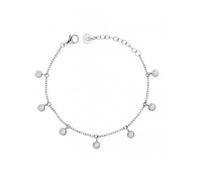 NADIR Liujo LJ2925 - Pulsera de mujer de acero plateado, M, Hematita, Haematite