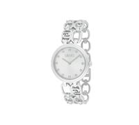 NADIR LiuJo - Reloj de mujer Identity TLJ2359 de acero plateado, 34 mm, marrón, Pulsera