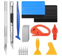 Nadisean 20 Piezas Espatula Vinilo Kit, Con Espátula para Vinilo, Kit Espátula Vinilo con 2 Raspadores de Fieltro，1 Cutter, 1 Cuchillo de Precisión, 1 Cuchillo de Corte para Muebles y Coche