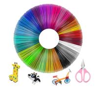 Nadisean Filamento PLA 1.75 mm, Filamentos Lapiz 3D, 30 Colores Aleatorios, Filamento Boligrafo 3D, 5M Cada Uno, Total 150 Metros, Recambios Lapiz 3D con 1 Tijera, para Bolígrafos de impresión 3D