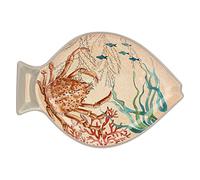 ROSE & TULIPANI MILANO Nador Sea Life - Juego de 2 platos de pescado 100% melamina 33 x 23 cm en caja de regalo