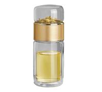 Nadsrpn Botella de té con infusor - Taza de té con aislamiento de doble capa - Botella infusora suelta para flores sueltas para viajes en casa