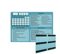 Nadsrpn Calendario magnético para refrigerador, planificador de programas de ejercicios, organizador mensual de dieta para planificación de comidas, compras, horario de entrenamiento, tabla de tareas