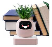 Nadsrpn Maceta inteligente con inteligencia artificial para mascotas, múltiples expresiones, maceta para suculentas, para interiores, hogar, apartamento, oficina, sala de estar, dormitorio, balcón