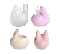 Nadsrpn Moldes para velas de Pascua, molde de fundición de alimenticio de fácil liberación, moldes de fundición de Pascua, para aromaterapia, epoxi, arcilla, manualidades, decoración del