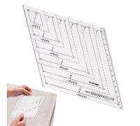Nadsrpn Plantillas acrílicas para acolchado | Plantillas en forma de rombo de 60 grados, plantilla transparente para manualidades, tela, arte, bordado, proyectos hechos a mano, diseño de disfraces