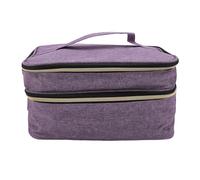 Nähzubehör Organizer Doppelschicht Mehrfach Fächer Wasserdicht Polyester Nähzubehör Aufbewahrungstasche für Nähutensilien und Reise Christmas Gifts (Púrpura)