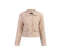 NAEMI Blazer Corto para Mujer 29027475-na01, Rayas, M, Rosa Lana Blanca Raya