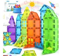NAETANY Bloques Magneticos Construccion Niños 78 Piezas Magneticas Niños 3D Construcciones Magneticas Montessori Educativos Juguetes para de 3 4 5 6 7 8 Años
